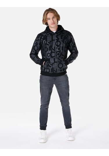 Colin's Colins Regular Fit Baskılı Siyah Erkek Sweatshirt Cl1067000 Siyah Colin's Colins Regular Fit Baskılı Siyah Erkek Sweatshirt Cl1067000 Siyah