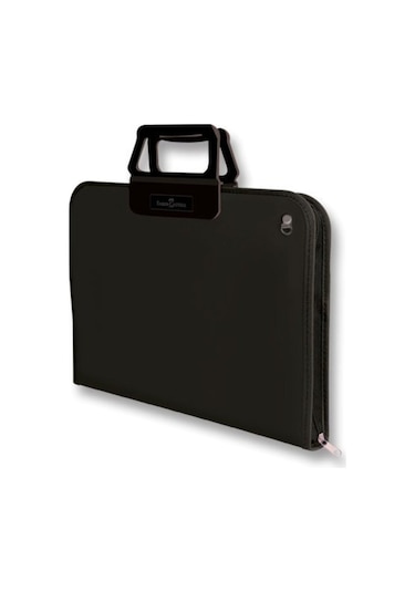 Faber-Castell 38x55 cm Siyah Proje Çantası,Geniş İç Hacim, Ergonomik Taşıma Askılığı, PP Malzeme