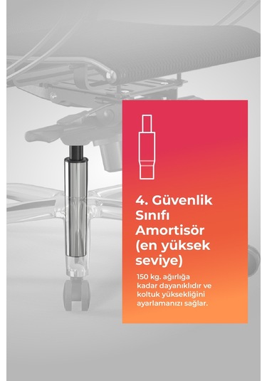 Samurai Ergonomik Koltuk Bel Destekli, Tekerlekli, Krom Ayaklı, Siyah, Fileli Yönetici Koltuğu -5.2.1.49 Çok Renkli