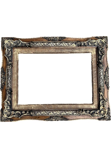 Dekoratif İşlemeli Ahşap Çerçeve 95x75cm 011