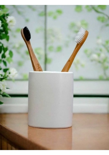 Banyo Seti Diş Fırçalık, Diş Macunluk, Makyaj Organizeri,kalemlik Beyaz