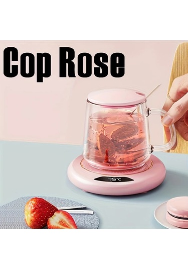 Xuweiwei Yeşil Akıllı Isıtmalı Bardak Altlığı 3 Sıcaklık Ayarlı Usb Şarjlı Ev Ofis Termal