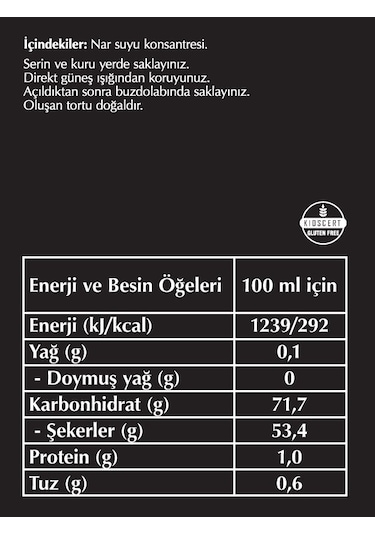 Fersan %100 Nar Ekşisi 330 Gr Cam