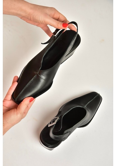 Fox Shoes Y654307303 Siyah Hakiki Deri Süet Kalın Topuklu Western Ayakkabı Siyah