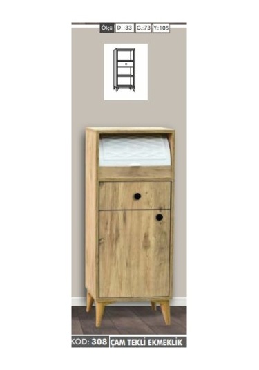 1 Kapılı 1 Çekmeceli Çam Ekmeklik Çam