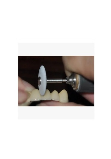 30 Adet Diş Laboratuvarı Parlatma Tekerlekleri Burs Silikon Parlatıcılar Disk Kaba Mavi/beyaz/kırmızı 22 3.5mm