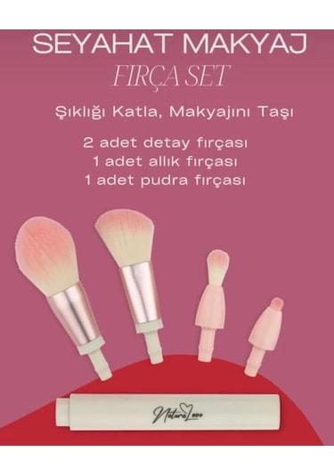 Trendinyeri Seyahat Makyaj Fırçası Seti