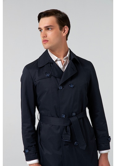 Ds Damat Regular Fit Lacivert Düz Pardösü - Trençkot 2hcp835260360 Lacivert