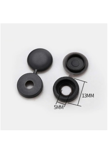 Vida Gizleyici Kapak Plastik (50 Li Paket) Siyah