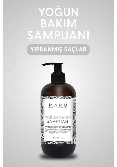 Maru Yoğun Onarıcı Yıpranmış Saçlar Için Saç Bakım Şampuan 250 M