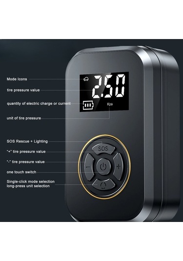 Novahub Taşınabilir Şişirme Şişirme Şişirme Şişirme Pompası Pompası Mini Lastik Lastik Lastik Hava Elektrikli Ekranlı Dijital Bisiklet Araba Hw