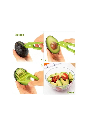 Suntek Magideal Avokado Dilimleyici 3'ü 1 Arada Kesici Çok Aletli Yeşil