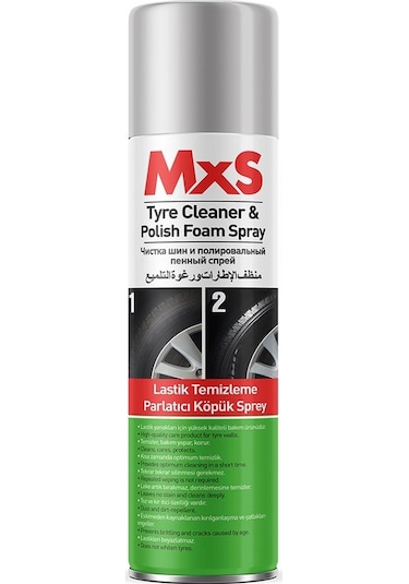 Mxs Lastik Temizleme ve Parlatıcı Köpük Sprey 500 ML