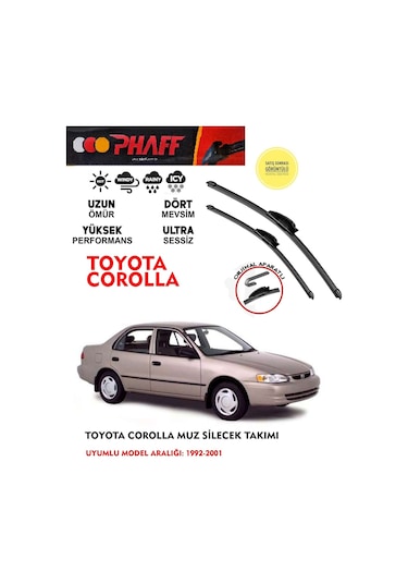 Toyota Corolla Muz Silecek Takımı 2000 Model Araca Özel Aparat