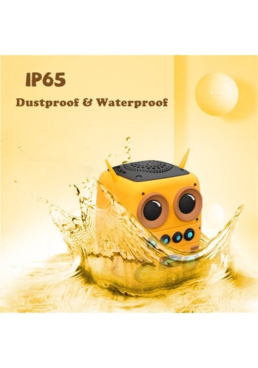 Springsun Mini Robot Tasarım Su Geçirmez Dışarıda Kullanıma Uygun 8 Saat Pil Süresi Tws Bluetooth Hoparlör