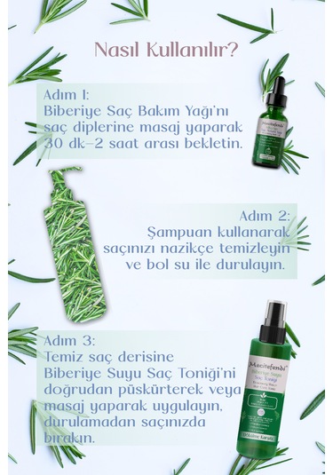 Mecitefendi Bukle Biberiye Saç Bakım Seti