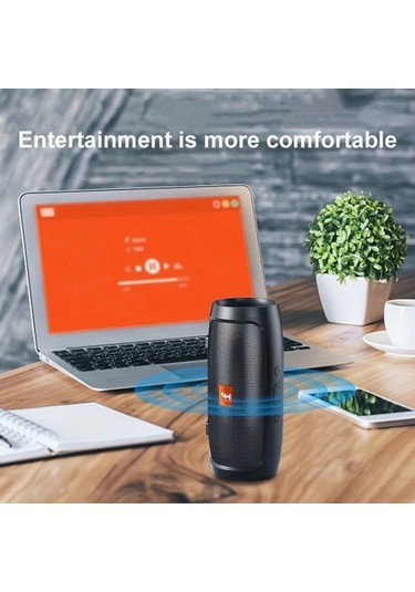 Primepickings Red Portable Kablosuz Hoparlör T-flash Usb Bellek Çalarlı Bass Ses Yüksek Volüm Uzun Ömür