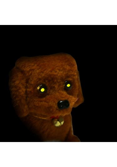 2 Pcs Plush Puppy Electric Toys Can Will Move Forward / Will Backwards / Sounding And Luminous Eyes