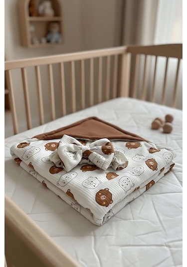 Mini Ayıcıklı Bebek Battaniyesi