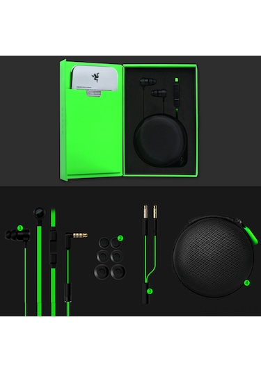 Suofeng Razer Hammerhead Pro V2 Kulak İçi Oyun Kulaklığı: Kablolu, Mikrofonlu, Gürültü Azaltma, Derin Bas, 3 Tuş Kontrol, 3.5mm Bağlantı