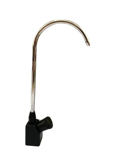 Rudi Armatür Arıtma Musluğu Aç Kapa Tek Yol Parlak Gümüş Siyah