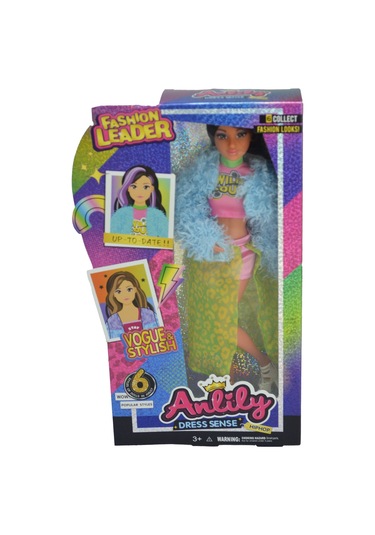 Anlily Moda İkonu Oyuncak Bebek Mavi