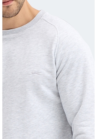 Slazenger Nadav Erkek Taş Gri Sweatshırt Taş Gri
