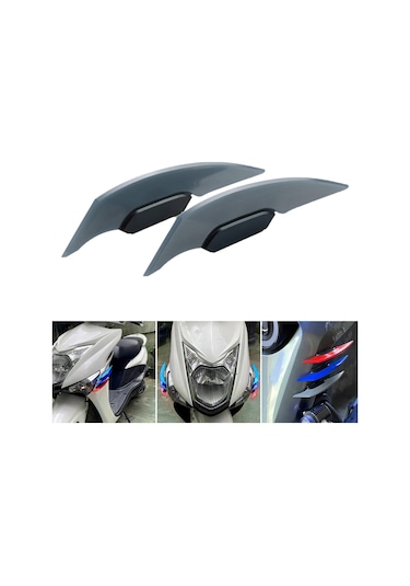 Suntek Motosiklet Winglet Aerodinamik Spoiler Kanat Elektrikli Motosikletler Için Uygun Gri