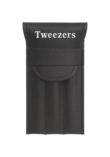 Twiezers Twzset3001 Deri Çantalı 3'lü Paslanmaz Çelik Cımbız Seti - Siyah/siyah