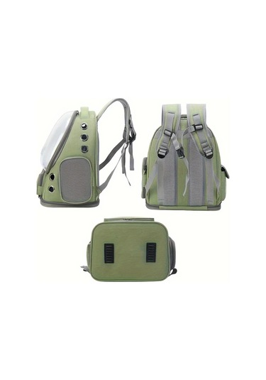 Elmpaly Gri Şeffaf Kedi Sırt Çantası, Küçük Köpekler İçin Seyahat Sırt Çantası, Nefes Alabilen Kedi Taşıma Çantası