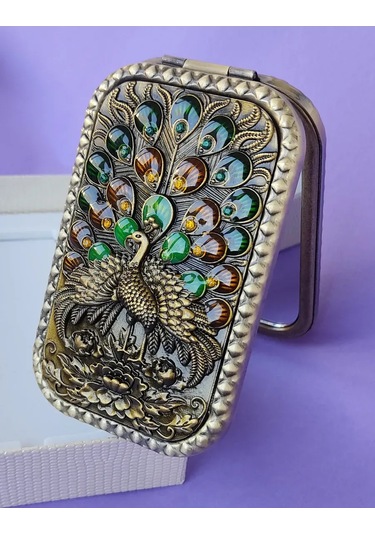 Pavlin Katlanabilir Cep Aynası 396015530 Antik Bronz