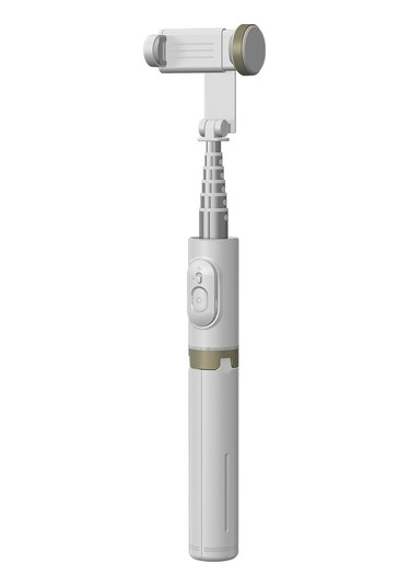 Butu Q12 Cep Telefonu Tutucu Tripod Uzatılabilir Alüminyum Alaşımlı Kutup Canlı Akış Selfie Sopa Bluetooth Uzaktan Kumanda İle