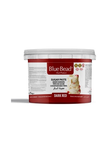 Blue Bead Şeker Hamuru Koyu Kırmızı 1 KG