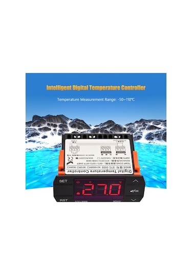 Fortunelane Stc-3000 Akıllı Sıcaklık Kontrol Cihazı 30a - Isıtma/soğutma, Otomatik Geçiş, Alarms, Veri Kilidi, Ac 220v
