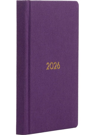 Ece Ajandası Yeniköy 2026 Mor - Haftalık Keten Sert Kapak Cep Boy 9x14 Mor