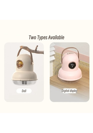 Icarer Ailesi If-js01 Usb Şarjlı Masaüstü Gece Lambası Çift Spreyli Nemlendirici, Renk: Pembe Dijital