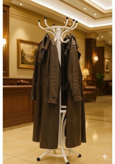 Lüks Tamamı Metal Portmanto Askılık Üreticiden Hol Antre Büro Ofis Öğrenci 100 Kg Taşıma Siyah