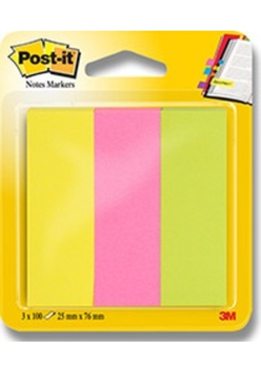 Post-İt 671-3 Not Sayfa İşareti. 3 Renk X 100 Yaprak