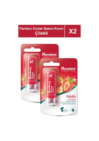 Parlatıcı Dudak Bakım Kremi 4,5 Gr 2 Adet Çilek Silikon, Petrol İçermez