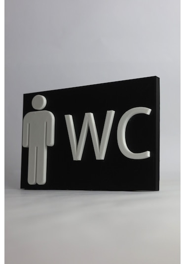 Erkek Wc - 3 Boyutlu Tabela 20cm X 13cm X 1.5cm