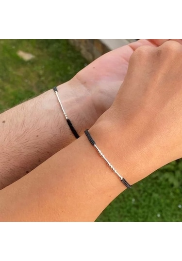 İpek Silver 925 Ayar Gümüş Mors Alfabesi Bileklik