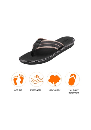 Geeroyoo Erkek Yazlık Sandalet - Hafif, Kaymaz, Nefes Alabilir Ve Rahat Eva Malzeme 39-45 Beden Siyah