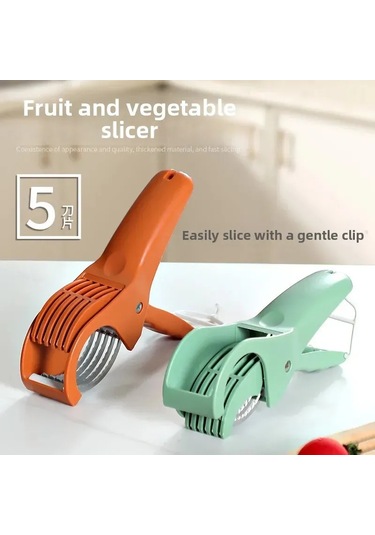 Kosona Kahverengi Çelik Mutfak Aleti: Sebze Meyve Dilimleyici, Kırıcı, Şeritleyici - Çabuk Salata Ve Yemek Hazırlama Makinesi Diğer