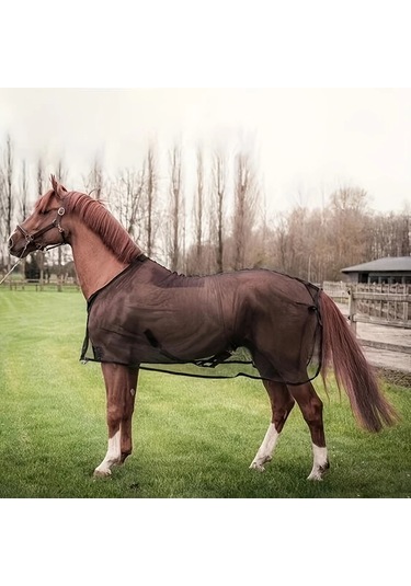 Elmpaly Büyük Boy At Sinek Filesi, Nefes Alabilir Mesh At Giysisi, Siyah
