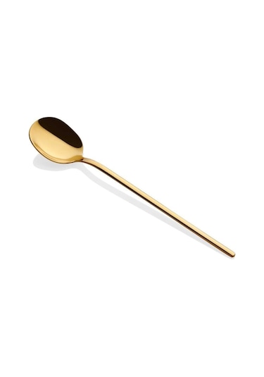 Parlak Gold Çay Kaşığı 6 Parça - 13 Cm Siyah
