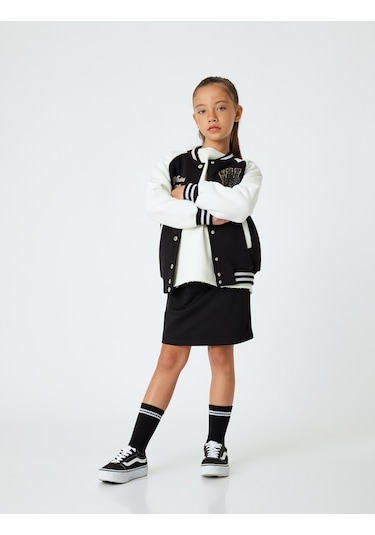 Koton Okul Eteği Beli Lastikli Siyah 5wkg70010ak Siyah