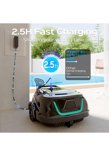 Wybot A1 Taban 100m2 Kablosuz Otomatik Havuz Süpürge Robotu-robotic Poll Cleaner-toptancıyızbiz