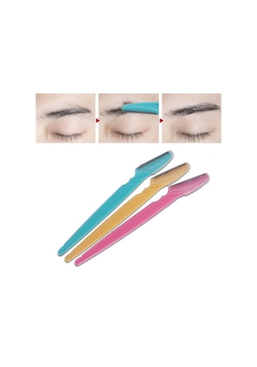 Profesyonel Kaş Usturası Kaş Jileti Kaş Şekillendirici 3'Lü Set