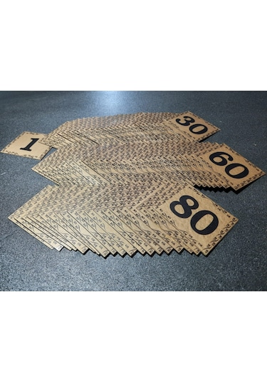 Kapı Numarası  5.5x6.5 Cm  Kendinden Yapışkanlı No:1 Den 80’E