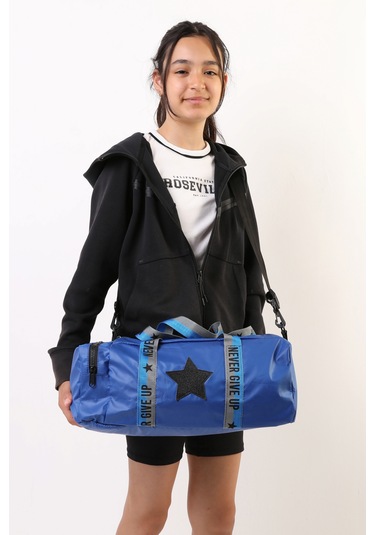 Erkek Çocuk Yıldız Baskılı Spor Çanta - Mavi
